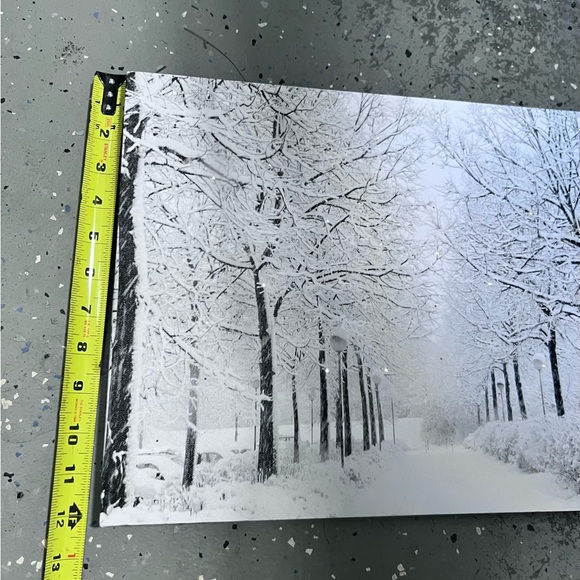 12"x16" Battery Operated Winter Wonderland Canvas Art Like New ON/OFF Switch - Picture 7 of 8